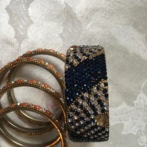 Chamak By Priya Crystal Blue Women’s Bracelets